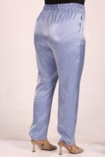 F-49002 Büyük Beden Beli Lastikli Dar Paça Star Pantolon-İndigo - Large Moda - Görsel 4