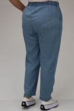 Büyük Beden Dar Paça Kot Pantolon - Buz Mavi - 29001 - Görsel 4