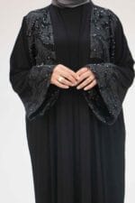 57203 Büyük Beden Sandy-Pul Payet Yelek-Elbise - Siyah - Large Moda - Görsel 4