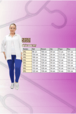 Büyük Beden Penye Tayt - Mor - 59501 - Görsel 3