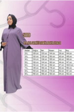 Büyük Beden Kol Garnili Etamin Abaya Ferace - Lacivert-Vizon - 56008 - Görsel 3