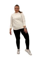 59501 Büyük Beden Penye Tayt - Siyah - Large Moda - Görsel 2