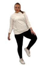 59501 Büyük Beden Penye Tayt - Siyah - Large Moda - Görsel 6
