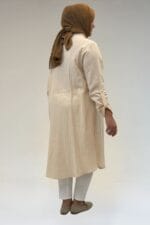 Büyük Beden Çift Düğme Detaylı Müslin Gömlek - Krem - 58092 - Görsel 6