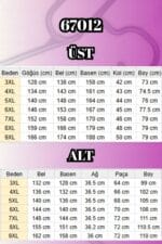 Büyük Beden Biye Detaylı Penye Pantolonlu Takım - Vizon - 67012 - Görsel 3