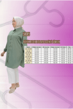 Büyük Beden Kolları Lastikli Star Gömlek - Siyah - 58085-1 - Görsel 3