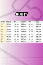 68017 Büyük Beden Hakim Yakalı Kolları Lastikli Tunik - Kırmızı - Large Moda - Görsel 3