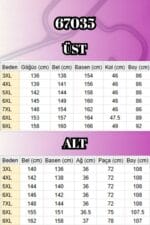 Büyük Beden Kapşonlu Fermuarlı Müslin Pantolonlu Takım - İndigo - 67035 - Görsel 7