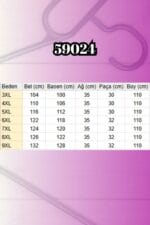 Büyük Beden Paçasında Taş Detaylı Kot Pantolon - Mavi - 59024 - Görsel 5