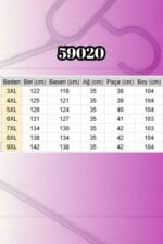 Büyük Beden Beli Lastikli Müslin Dar Paça Pantolon - Beyaz - 59020 - Görsel 6