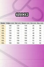 Büyük Beden İnci Çakma Detaylı Penye Tunik - Haki - 68005 - Görsel 6
