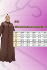 56010 Büyük Beden Volanlı Fırfırlı Keten  Ferace Elbise - Lacivert - Large Moda - Görsel 4