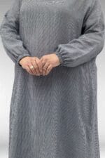 68042 Büyük Beden Kolu Lastikli Pitikare Tunik - Pitikare Siyah - Large Moda - Görsel 2