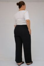 29019 Büyük Beden Beli Lastikli Bolpaça Pantolon - Siyah - Large Moda - Görsel 5