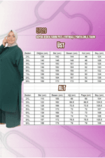 57029 Büyük Beden Yarım Patlı Yırtmaçlı Pantolonlu Takım - Lacivert - Large Moda - Görsel 3