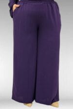 57031 Büyük Beden Erkek Yaka Airobin Pantolonlu Takım - Mürdüm - Large Moda - Görsel 4