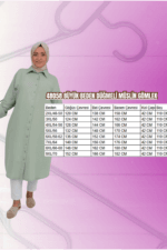 48058 Büyük Beden  Düğmeli Müslin Gömlek - Siyah - Large Moda - Görsel 3