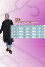 Büyük Beden Çift Düğme Detaylı Müslin Gömlek - Vizon - 58092 - Görsel 3