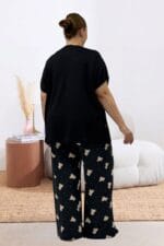 67808 Büyük Beden Kombinli Modal -Milan Pijama Takımı - Ayıcık Desenli - Large Moda - Görsel 4