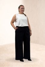 29019-1 Büyük Beden Beli Lastikli Bolpaça Pantolon - Siyah - Large Moda - Görsel 5