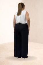 29019-1 Büyük Beden Beli Lastikli Bolpaça Pantolon - Siyah - Large Moda - Görsel 6