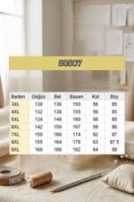 58507 Büyük Beden Yakası Biyeli Penye Tişört - İndigo - Large Moda - Görsel 3