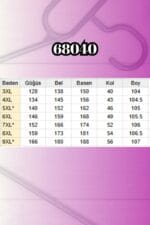 Büyük Beden Eteği Fırfırlı Mango Tunik - Yaprak Desen Pembe - 68040 - Görsel 5
