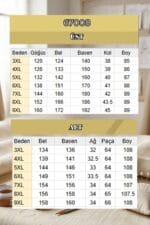 Büyük Beden Erkek Yakalı Yarım Patlı Penye Pantolonlu Takım - İndigo - 67008 - Görsel 7