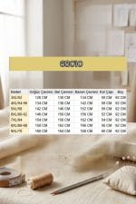 Büyük Beden Yanları Yırtmaçlı Kolları Lastikli Mango Tunik - Desenli Saks - 68010 - Görsel 6