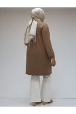 38014 Büyük Beden Basic Penye Tunik - Vizon - Large Moda - Görsel 6