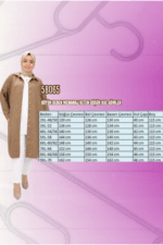 58065 Büyük Beden Melanj Keten Düşük Kol Gömlek - Ekru - Large Moda - Görsel 3