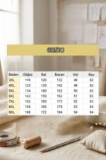Büyük Beden Önü Baskılı Biyeli Modal Tişört - Ekru - 68510 - Görsel 6