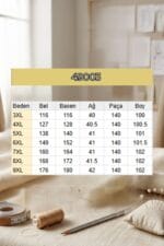 Büyük Beden Beli Lastikli Penye Etek Pantolon - Mürdüm - 49003 - Görsel 3