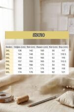 Büyük Beden Fermuarlı Reglan Kol Menanj Keten Kap - Siyah - 53010 - Görsel 5