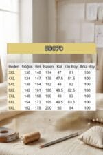 Büyük Beden Asimetrik Kesim Penye Tunik - Kahve - 58070 - Görsel 7