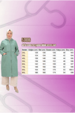 Büyük Beden Patı Çakma Düğme Detaylı Kap - Kahve - 53006 - Görsel 3