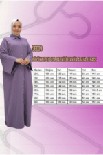 Büyük Beden Kol Garnili Etamin Abaya Ferace - Siyah - 56012 - Görsel 3