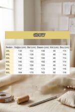 Büyük Beden Boydan Fermuarlı Melanj Keten Kap - İndigo - 63017 - Görsel 5