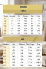Büyük Beden Etek -Gömlek Melanj Takım - Taba - 67061 - Görsel 5