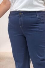 Cep Detaylı Borupaça Gabardin Pantolon - Lacivert - 5051 - Görsel 2