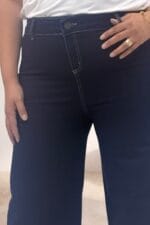 Cepsiz Borupaça Kot Pantolon - Koyu Lacivert - 5065 - Görsel 3
