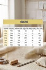 Büyük Beden Beli Lastikli Cepli Jakar Pantolon - Kahve - 69016 - Görsel 5