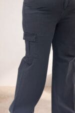 Kargo Cep Detaylı Kot Pantolon - Füme - 5067 - Görsel 2