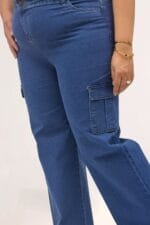 Kargo Cep Detaylı Kot Pantolon - Mavi - 5067 - Görsel 2
