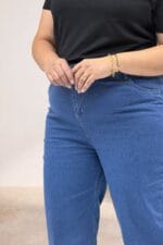 Dikiş Detaylı Kot Pantolon - Mavi - 5061 - Görsel 2