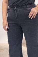 Dikiş Detaylı Kot Pantolon - Siyah - 5061 - Görsel 2