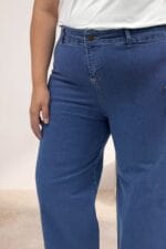 Cepsiz Borupaça Kot Pantolon - Mavi - 5065 - Görsel 6