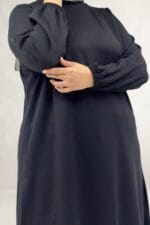 Büyük Beden Basic Modal Tunik - Siyah - 68080 - Görsel 2