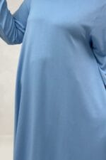 Büyük Beden Modal Mevlana Tunik - Bebe Mavi - 68090 - Görsel 2