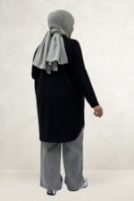 Büyük Beden Basic Modal Tunik - Siyah - 68091 - Görsel 4